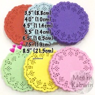 #EX210075 50pcs 7.5” Kertas Doyley Doily Paper 19cm @ 7 pilihan