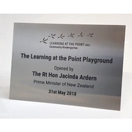 Fully Customised Aluminium etching plate/Company Signage/Office Shop/Home/Plat ukiran keluli tahan k