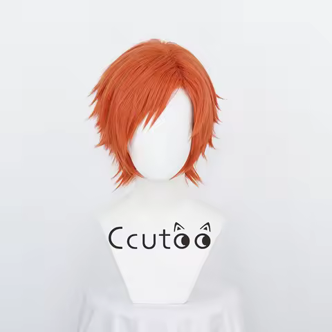 ccutoo Short Orange Synthetic Hair Cosplay Wigs Hikaru Hitachiin Anime Wig