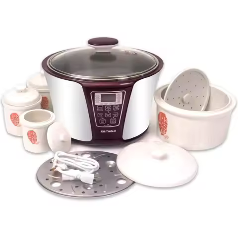 Smart 4 Ceramic Pot Electric Stew Pot DGD33-32EG 4-in-1 3.2L+2x0.65L+0.45L Black Premium Non-Stick C