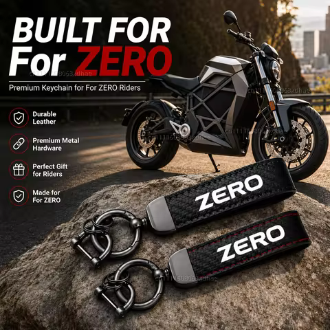 High-Grade Leather Motorcycle Keychain Holder Keyring Accessories For ZERO SR/S SR/F SR S FXE DSR/X 