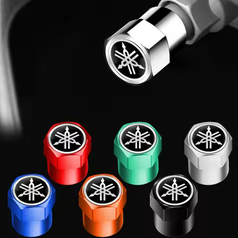 Car Styling Wheel Tire Valves Caps For Yamaha R1 R3 R25 Mt-09 Mt07 Fazer Fz6 Xj6 R15 TMAX YS125 XTZ1