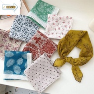 CAUSI Silk Scarf - Double-Sided Floral Design | 58x58cm | Versatile for Hair & Handkerchief Uses