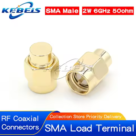 2-20PCS 2W 6GHz 50 ohm SMA Male RF Coaxial Termination Dummy Load Gold Plated Cap SMA Plug Connector