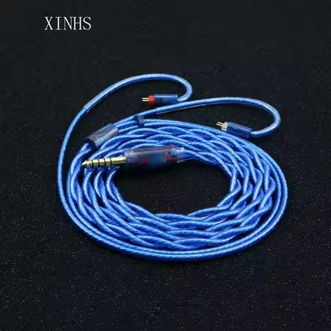 XINHS K15 2-Share Blue 7N+OCC and Palladium Silver Hybrid Earphone Upgrade Line