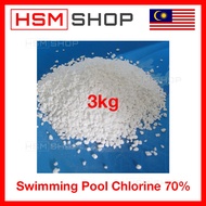 CHLORINE KLORIN POWDER 3KG 70% FOR SWIMMING POOL