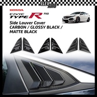 Honda Civic Type-R FK8 Side Louver Cover Triangle Window Trim Accessories Bodykit TypeR