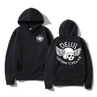 ผ้าฝ้าย Hoodie 💖 แฟชั่นhoodieผู้ชายdeus Cool Cottonเสื้อกันหนาวEx Machinaพิมพ์ผู้หญิงขนาดใหญ่Pullove
