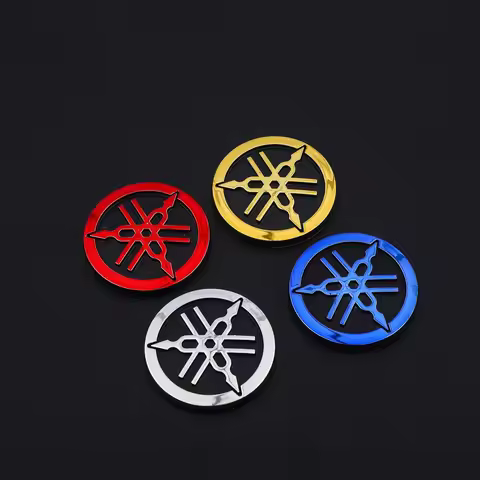 For Yamaha 3D Logo Motorcycle Modified Car Sticker 5cm Metal Car Sticker Aluminum Round Decal Badge 
