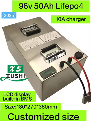 XS ithium 96v 50Ah Lifepo4 battery pack BMS 32S 102V for AGV inverter vehicle scooter Motorcycle 800