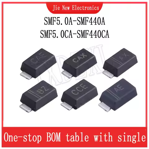 50PCS SMD TVS Diode SMF15A SMF16A SMF17A SMF18A SMF20A SMF22A SMF24A SMF26A SMF28A SMF30A SMF33A SMF