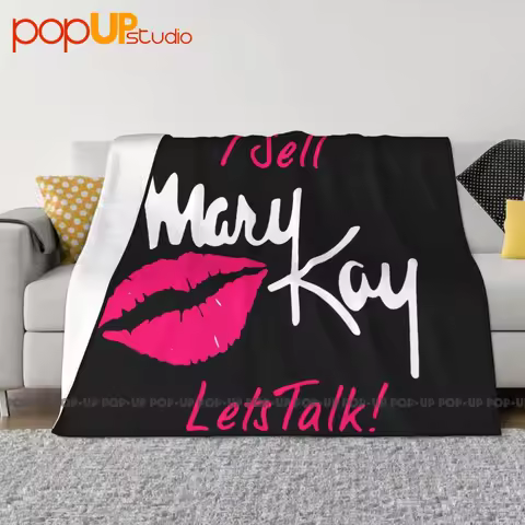 I Sell Mary Kay Lets Talk Lips Blanket Shaggy Textile Ultra-Soft Couch Blanket Camping Blanket
