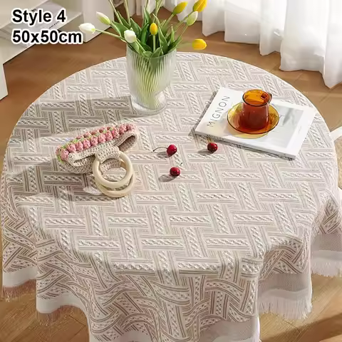 1Pcs 50x50cm 90x90cm Lace Tablecloth Round Table Square Table Dustproof Table Cloth Small Size Table