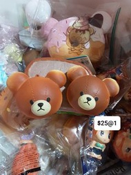 bear school head bun 小熊學校 squishy 吊飾 掛飾 鎖匙扣 禮物 裝飾品 公仔 扭蛋