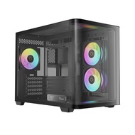 OCYPUS IOTA C50 Curve ARGB - M-ATX PC Case Includes 3 ARGB Fan 120mm - Black