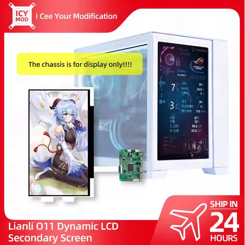 Secondary Screen For Lianli O11 Dynamic 17.3-inch LCD Front Replacement O11D EVO RGB HD 2K Monitor G