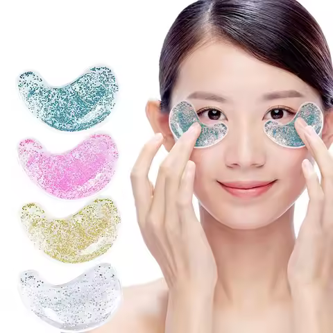 Gel Eye Bag Patch Reusable Gel Eye Ice Pack Hot Cold Eye Patches Reusable Gel Eye Cooler Heater Patc