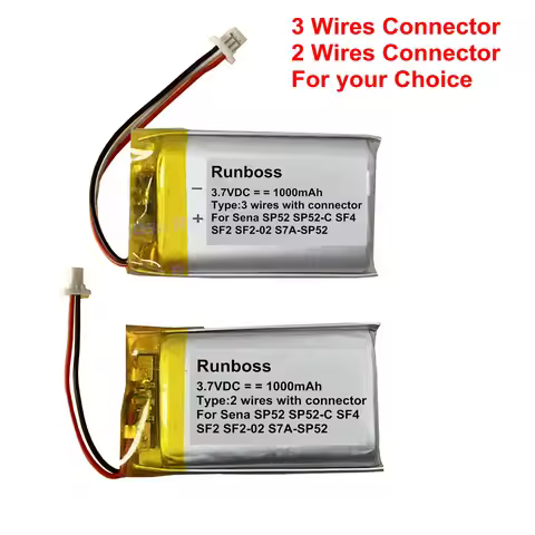 XK 752439 3.7V 1000mAh Battery For Sena SP52 SP52-C SF4 SF2 SF2-02 S7A-SP52 Motorcycle Bluetooth Hea