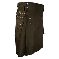 UT Kilts Deluxe Utility Kilt for Men, Adjustable Poly-Cotton Modern Kilt, With Elegant Studded Front