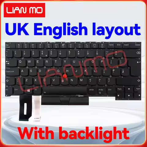UK Notebook Keyboard for Lenovo ThinkPad T14S Gen1/P1 Gen3/X1 Extreme 3rd Gen/X1 Extreme Gen3