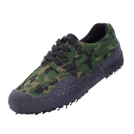 3515 Liberation Shoes Men's Military Training Non Slip Abrasion Resistant Breathable Labor Protection Yellow Rubber Shoes Farmland Outdoor Construction Site Training Camouflage Shoes