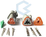 Davitu Cables, Adapters &amp; Sockets - 2 Sets 3 Pin DT06-3S DT04-3P Female Male DT Auto Deutsch Connector Automotive Plug With Terminals For Excavator Truck Cars - (Color Name: 2 Sets Male)