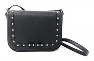 Kate Spade New York Large Carsen Laurel Way Jeweled Leather Crossbody bag in Black