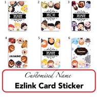 Personalised / Customised Name Ezlink Card Sticker