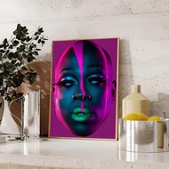 Cetakan Kanvas Seni Dinding Lukisan Potret Abstrak Moden Hadiah Hiasan Rumah Seni Unik