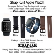 Modern Leather Leather Strap for Apple Watch 44mm 42mm 40mm 38mm