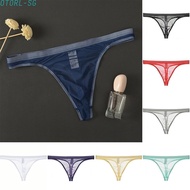 Mens Sexy Sheer Mesh Underwear T Back G String Briefs See Through Lingerie Thong