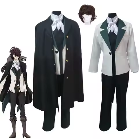 Bungo Stray Dogs Edgar Allan Poe Cosplay Costume Unisex Uniform Suits Halloween Anime Exhibition Per