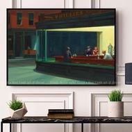 Edward Hopper painting - NIGHT OWL canvas wall hanging decor room decoration Realistic art