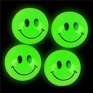 Rubber Bouncing Balls, Glow-in-The-Dark Smile Face Bouncing Balls, 1" Inch, 27mm (144-Pack)