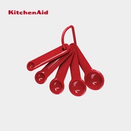 KitchenAid Plastic 5pc Measuring Spoon Set - Empire Red / Charcoal Grey เซตช้อนตวงไพลาสติก 5 ชิ้น