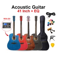 TECHNO (DM-41EQ) 41 Inch EQ Acoustic Guitar Cutaway + Accessories Set | Gitar Akustik Murah 吉他 + 配件