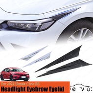 For 2022 Honda Civic FE Headlight Eyebrow Eyelid Cover Trim Sticker 11th Civic Headlamp Cover Trim E