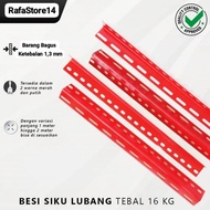 MERAH SIKU Red Hole Angle Rack Iron retail 20cm to 200cm Anti-Rust Strong Quality 1.3mm Thickness Di