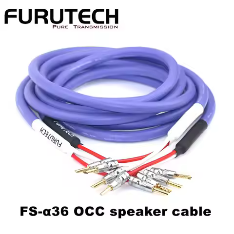 FURUTECH FS-α36 Alpha OCC HiFi Speaker Cable Original Banana plug Power amplifier speaker cable Audi