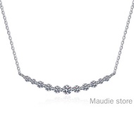 1.1CT All Real Moissanite Diamond Smile Women Necklace Anniversary Gift Gemstone Necklace for Women