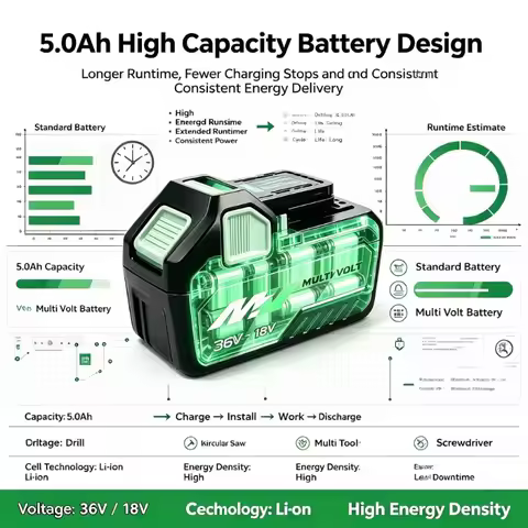 HITACHI 18V Lithium Battery BSL1830 8.0Ah Li-ion Replacement Battery Compatible With HITACHI Drill S