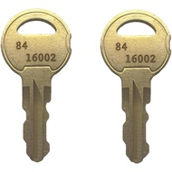 KeyPower (2) 84-16002, 84 16002 Keys for DKS Doorking 4001-053,4001-052 Lock Cabinet 10025 90 Degree
