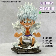 Luffy Gear 5 Nika god Showhand StudioF1 character model - Luffy gear 5 21cm tall - New chibi Gear 5
