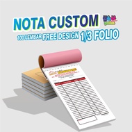 Print Custom Notes 1/3 contains 100 sheets Free Design Free Your Own Name Y&H Yudha Grafika paper ba