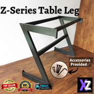 Z-Series Wooden Table Leg BLACK Solid Wood Modern Meja Belajar Gaming Table Office Desk Stand Rubber Wood Table Top