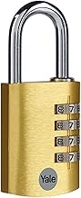 Yale YE3CB/38/131/1/GO YE3C Combination Safety Padlock YE3CB/38/131/GO, 38mm, Gold