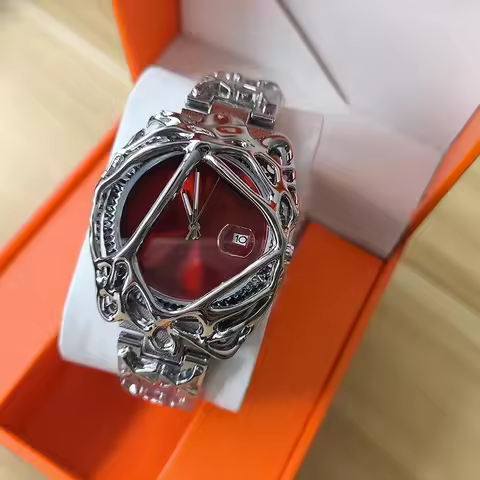 Y2K Men Quartz Watchees Aalabaster Stylish Retro European American Watch Cool Man Special-shaped Adv