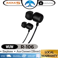 WUW R106 HF130 Stereo In-Ear 3.5mm Metal Earphone with Mic For Smartphone Mobile PC