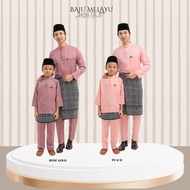 MOFF Kids & Dad BAJU Melayu Moden RoseGold | Peach | BAJU MELAYU DEWASA | BAJU MELAYU BUDAK