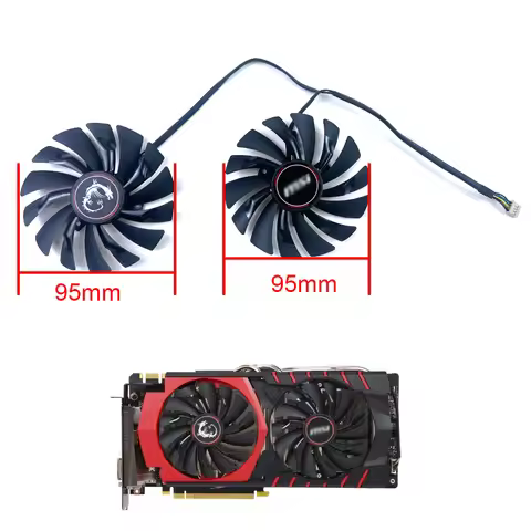 NEW Cooling Fan 95MM 4PIN PLD10010S12HH GPU FAN For MSI GTX 960 GTX 970 GAMING GTX 950 GTX 1060 RX 4